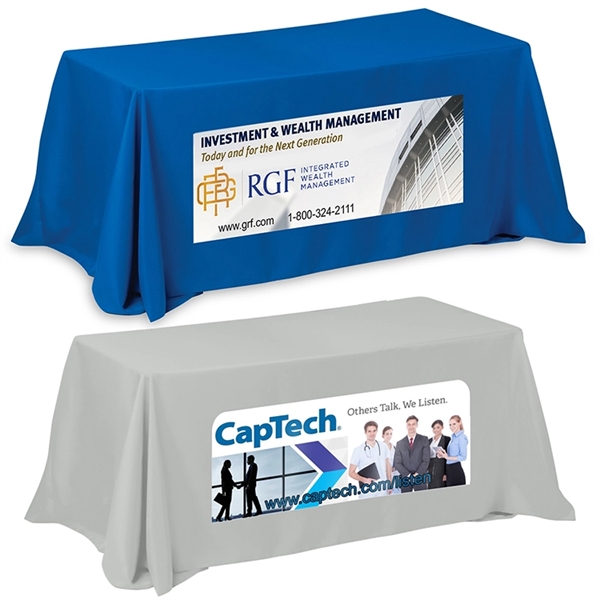 4-Sided Throw Style Table Covers (One Color Print)