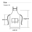 Serge Kitchen Aprons w/ Shoulder support strap & 2 pockets | https://www.bestnamebadges.com