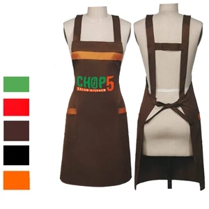 12 oz Woven knitted Two-Tone Kitchen Aprons w/ 2 pockets | https://www.bestnamebadges.com