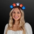Light Up Stars Headband Red, White & Blue | https://www.bestnamebadges.com