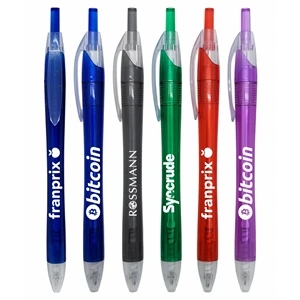 Union Printed, "Elegant" Clicker Pen - Frosted Barrels