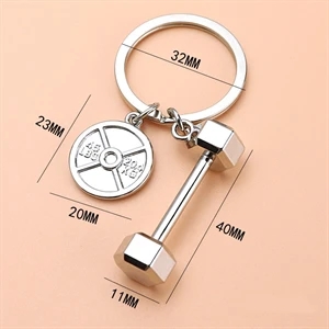 Dumbbell keychain