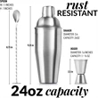 24 Ounce Mixed Drink Shaker Set-3 Pieces | https://www.bestnamebadges.com