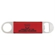 Red Leatherette Bottle Opener | https://www.bestnamebadges.com