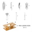 Vesper 7-pc Cocktail Set | https://www.bestnamebadges.com