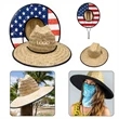Lifeguard Beach Straw Hat With Customized Woven Patch | https://www.bestnamebadges.com