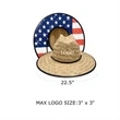 Lifeguard Beach Straw Hat With Customized Woven Patch | https://www.bestnamebadges.com