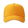 Structured 5 Panel Sandwich Bill Cap w/ Metal Tuck in Buckle | https://www.bestnamebadges.com