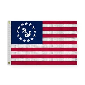 Deluxe Yacht Flag - USA Yacht Ensigns | https://www.bestnamebadges.com