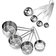 Stainless Steel Measuring Spoons and Cups Combo | https://www.bestnamebadges.com