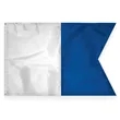 Sewn Code Flag - Alpha | https://www.bestnamebadges.com