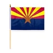 4"x6" & 12"x18'' Arizona ePoly Printed Stick Flags | https://www.bestnamebadges.com