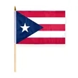 4"x6" & 12"x18'' Puerto Rico ePoly Printed Stick Flags | https://www.bestnamebadges.com