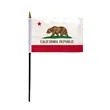 4"x6" & 12"x18'' California ePoly Printed Stick Flags | https://www.bestnamebadges.com