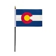 4"x6" & 12"x18'' Colorado ePoly Printed Stick Flags | https://www.bestnamebadges.com