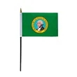4"x6" & 12"x18'' Washington ePoly Printed Stick Flags | https://www.bestnamebadges.com