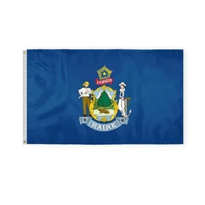 3'x5' Maine ePoly Printed Flags | https://www.bestnamebadges.com