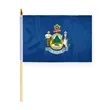 4"x6" & 12"x18'' Maine ePoly Printed Stick Flags | https://www.bestnamebadges.com