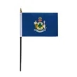 4"x6" & 12"x18'' Maine ePoly Printed Stick Flags | https://www.bestnamebadges.com