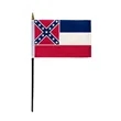 4"x6" & 12"x18'' Mississippi ePoly Printed Stick Flags | https://www.bestnamebadges.com