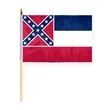 4"x6" & 12"x18'' Mississippi ePoly Printed Stick Flags | https://www.bestnamebadges.com
