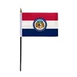 4"x6" & 12"x18'' Missouri ePoly Printed Stick Flags | https://www.bestnamebadges.com