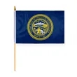 4"x6" & 12"x18'' Nebraska ePoly Printed Stick Flags | https://www.bestnamebadges.com