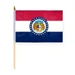 4"x6" & 12"x18'' Missouri ePoly Printed Stick Flags | https://www.bestnamebadges.com