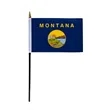 4"x6" & 12"x18'' Montana ePoly Printed Stick Flags | https://www.bestnamebadges.com