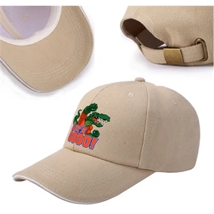 Constructured 6 Panel Sandwich Caps w/ Metal Tuck in Buckle | https://www.bestnamebadges.com