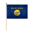 4"x6" & 12"x18'' Montana ePoly Printed Stick Flags | https://www.bestnamebadges.com