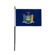4"x6" & 12"x18'' New York ePoly Printed Stick Flags | https://www.bestnamebadges.com