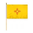 4"x6" & 12"x18'' New Mexico ePoly Printed Stick Flags | https://www.bestnamebadges.com