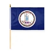 4"x6" & 12"x18'' Virginia ePoly Printed Stick Flags | https://www.bestnamebadges.com
