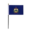4"x6" & 12"x18'' Vermont ePoly Printed Stick Flags | https://www.bestnamebadges.com