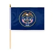 4"x6" & 12"x18'' Utah ePoly Printed Stick Flags | https://www.bestnamebadges.com