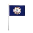 4"x6" & 12"x18'' Virginia ePoly Printed Stick Flags | https://www.bestnamebadges.com