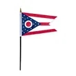 4"x6" & 12"x18'' Ohio ePoly Printed Stick Flags | https://www.bestnamebadges.com