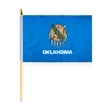 4"x6" & 12"x18'' Oklahoma ePoly Printed Stick Flags | https://www.bestnamebadges.com