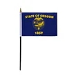 4"x6" & 12"x18'' Oregon ePoly Printed Stick Flags | https://www.bestnamebadges.com
