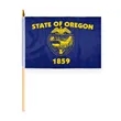 4"x6" & 12"x18'' Oregon ePoly Printed Stick Flags | https://www.bestnamebadges.com
