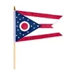 4"x6" & 12"x18'' Ohio ePoly Printed Stick Flags | https://www.bestnamebadges.com