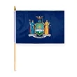 4"x6" & 12"x18'' New York ePoly Printed Stick Flags | https://www.bestnamebadges.com