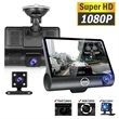 3 Lens Cameras Car Dash Cam with 4 inch Reverse Full Screen | https://www.bestnamebadges.com