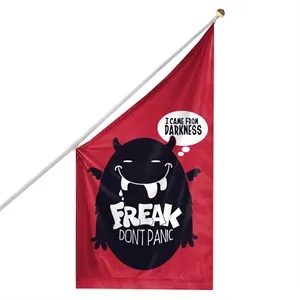 Screen Sublimation Building Flags 8.66' x 5' | https://www.bestnamebadges.com