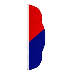 Semi-Stock 2 Color Feather Style 2 Attention Flag | https://www.bestnamebadges.com