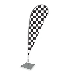 Checkered wPoly Special Flags - Teardrop | https://www.bestnamebadges.com