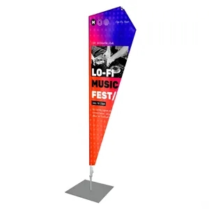 Razor Style Flip Flag 3.9' x 13.3' | https://www.bestnamebadges.com