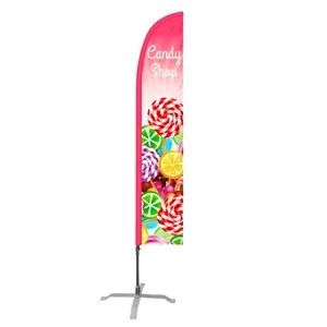 Custom Digital Printed Swooper Flags 9.5' x 2' | https://www.bestnamebadges.com