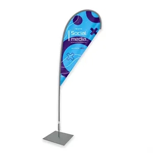 Custom Digital Printed Teardrop Flags 2.5' x 1.3' | https://www.bestnamebadges.com